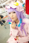 cap cosplay dress hairbows open_robe patchouli_knowledge purple_hair shirakawa_minoru touhou rating:Safe score:1 user:pixymisa