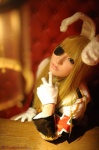 animal_ears blonde_hair bodysuit bunny_ears cosplay eyepatch gloves saku siesta00 umineko_no_naku_koro_ni rating:Safe score:0 user:nil!