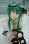 cosplay croptop fingerless_gloves gloves goggles green_eyes green_hair gumi jacket seri shorts thighhighs torn_clothes vocaloid rating:Safe score:1 user:pixymisa