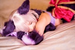 animal_ears blonde_hair cat_ears cosplay dangerous_beast elbow_gloves fate/grand_order fate/series gloves jill_(ii) marshmallow_beast mash_kyrielight tail rating:Safe score:0 user:nil!