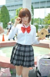 aku_no_hana blouse cosplay glasses kneesocks nakamura_sawa namada pleated_skirt school_uniform skirt rating:Safe score:1 user:nil!