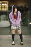 akiyama_mio blouse cosplay hoodie kneesocks k-on! pleated_skirt school_uniform skirt yaya rating:Safe score:0 user:nil!