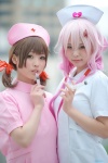cosplay guilty_crown hair_ties hiiragi_haruka karin_(iv) menjou_hare nurse nurse_cap nurse_uniform pink_hair syringe twintails yuzuriha_inori rating:Safe score:1 user:pixymisa