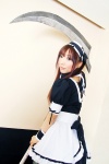 airi apron cosplay dress hairband hanamura_misaki maid maid_uniform queen's_blade queen's_maid scythe twintails rating:Safe score:0 user:nil!