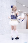 blonde_hair camisole cape cosplay hat kneehighs love_live!_school_idol_project minami_kotori miniskirt poutarou side_ponytail skirt rating:Safe score:0 user:nil!