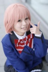aihara_sakuto blazer blouse cosplay pink_hair pleated_skirt school_uniform skirt tagme_character tagme_series rating:Safe score:0 user:nil!