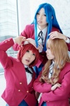 aisaka_taiga ai_(vi) blazer blonde_hair blouse blue_hair cosplay hana_(ii) kawashima_ami kushieda_minori nagatsuki pleated_skirt red_hair ribbon_tie school_uniform skirt toradora! rating:Safe score:0 user:pixymisa