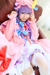 amatsuka_miyu cosplay dress garter_belt hat patchouli_knowledge purple_hair robe thighhighs touhou rating:Safe score:0 user:nil!