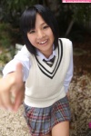 blouse miyano_hitomi pleated_skirt school_uniform skirt sweater_vest tie rating:Safe score:0 user:nil!