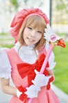 beret blouse cardcaptor_sakura cosplay gloves jumper kinomoto_sakura shigure_yuki wand rating:Safe score:0 user:nil!