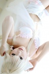 babydoll blonde_hair bloomers bra chii_(chobits) chobits cosplay kipi pantyhose persocom rating:Safe score:5 user:nil!