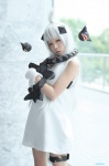 cosplay dress gaosama kantai_collection mittens northern_ocean_hime white_hair rating:Safe score:0 user:nil!