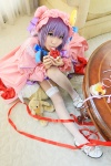 amatsuka_miyu cosplay dress garter_belt hat patchouli_knowledge purple_hair robe stuffed_animal teddy_bear thighhighs touhou zettai_ryouiki rating:Safe score:2 user:nil!