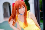 choker cosplay dress hair_pods mashiro_yuki neon_genesis_evangelion red_hair soryu_asuka_langley twintails rating:Safe score:1 user:nil!