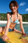 beach bikini bodyboard cleavage kamata_natsumi ocean ponytail side-tie_bikini striped swimsuit wet ys_web_227 rating:Safe score:1 user:nil!