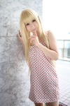 amamiya_laiko ana_coppola blonde_hair cosplay dress ichigo_mashimaro strawberry_pattern rating:Safe score:0 user:nil!