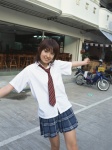 blouse costume minami_akina miniskirt plaid pleated_skirt school_uniform skirt tie rating:Safe score:0 user:nil!