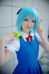 blouse blue_hair cirno cosplay hairbow jumper manyu stuffed_animal touhou rating:Safe score:1 user:nil!