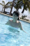bikini_top koike_rina ponytail pool swimsuit wet wpb_141 rating:Safe score:0 user:nil!