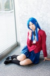 blazer blouse blue_hair cosplay hana_(ii) kawashima_ami kneesocks pleated_skirt ribbon_tie school_uniform skirt toradora! rating:Safe score:2 user:pixymisa