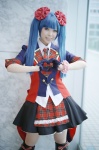 <3 akb0048 blazer blouse blue_hair boots cosplay gloves hairbows hazuki_riko miniskirt skirt tie twintails watanabe_mayu_(cosplay) rating:Safe score:0 user:nil!
