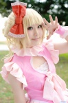 blonde_hair caramel_pink cosplay dress hairbow pink_sweets_-_ibara_sorekara toya rating:Safe score:0 user:nil!