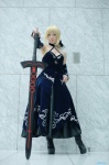 blonde_hair boots cosplay detached_sleeves fate/series fate/stay_night halter_top maropapi saber_alter skirt sword rating:Safe score:0 user:nil!