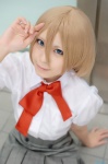 blonde_hair blouse cosplay kazuha pleated_skirt school_uniform skirt starry_sky yahisa_tsukiko rating:Safe score:0 user:nil!