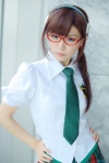 blouse cosplay glasses hairband maitako makinami_mari_illustrious neon_genesis_evangelion pleated_skirt rebuild_of_evangelion school_uniform skirt tie twintails rating:Safe score:2 user:nil!