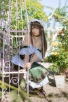 aiyoku_no_eustia blouse choker cleavage corset cosplay detached_sleeves enako eris_floraria hairband koku_no_kanaria skirt rating:Safe score:4 user:nil!