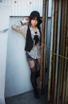 blouse denim garter_belt kanato_akira pantyhose ponytail shorts thighhighs vest rating:Safe score:2 user:nil!