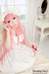 bed cosplay dress hairband megurine_luka pink_hair saku twintails vocaloid world_is_mine_(vocaloid) rating:Safe score:0 user:nil!