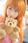 cosplay dress himezaki_reika neon_genesis_evangelion orange_hair soryu_asuka_langley stuffed_animal teddy_bear twintails rating:Safe score:0 user:nil!