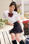 blouse kneesocks pleated_skirt ponytail school_uniform shizuka_(ii) skirt rating:Safe score:0 user:nil!
