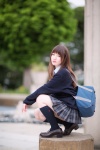 blouse cardigan kneesocks pleated_skirt school_uniform skirt taiga_chihiro tie rating:Safe score:2 user:nil!