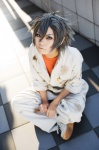 akira_(togianu) cosplay coveralls dirty izaki_nokoru silver_hair togainu_no_chi tshirt rating:Safe score:0 user:nil!