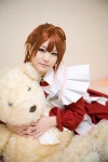 ahoge apron arika_yumemiya bed cosplay maid maid_uniform my-otome school_uniform stuffed_animal teddy_bear tsubaki_aira twin_braids rating:Safe score:0 user:nil!