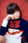 apron chocoball cleavage cosplay glasses kara_no_naka_no_kotori maid maid_uniform myuha_resurei pantyhose sheer_legwear rating:Safe score:1 user:nil!