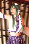 blouse cosplay detached_sleeves green_hair hanamura_misaki kochiya_sanae miko skirt touhou touhou_kinbauchou rating:Safe score:0 user:nil!