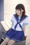 anegasaki_nene bookbag cosplay love_plus myumyu pleated_skirt sailor_uniform school_uniform skirt rating:Safe score:1 user:nil!