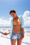 beach bikini_top cleavage denim girl_friends hoodie matsuoka_nene ocean shorts swimsuit rating:Safe score:0 user:nil!