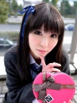 blouse cosplay hair_ribbon original rinami school_uniform sweater tie rating:Safe score:1 user:pixymisa