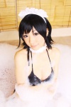 bathroom bathtub bikini_top cleavage cosplay hairband hanamura_misaki iroha_(samurai_spirits) queen's_blade queen's_gate queen's_maid samurai_spirits soap_suds swimsuit wet rating:Safe score:0 user:nil!