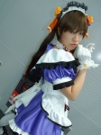 apron cosplay garters gloves hair_ribbons kunugi_ayano maid maid_uniform mizuki_akira pia_carrot pia_carrot_go thighhighs rating:Safe score:0 user:nil!