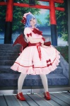 blue_hair cosplay dress gero_gohan hat pantyhose remilia_scarlet touhou wings rating:Safe score:2 user:nil!