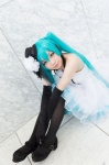aqua_eyes aqua_hair cosplay dress elbow_gloves flower gloves hatsune_miku necklace petticoat thighhighs top_hat twintails vocaloid yuni_(ii) rating:Safe score:1 user:pixymisa