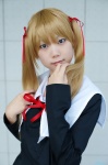 blonde_hair cosplay gakuen_alice meru_(97148) sailor_uniform sakura_mikan school_uniform twintails rating:Safe score:0 user:nil!
