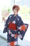 cosplay fan love_live!_school_idol_project nishikino_maki red_hair tamago yukata rating:Safe score:0 user:nil!