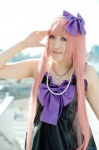 cosplay dress hairbow hoshino_kana megurine_luka pink_hair vocaloid world_is_mine_(vocaloid) rating:Safe score:0 user:nil!