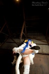 blue_hair boots cosplay dizzy guilty_gear hairbows hitori_gokko monokini one-piece_swimsuit saku swimsuit tail thighhighs wings rating:Safe score:0 user:nil!